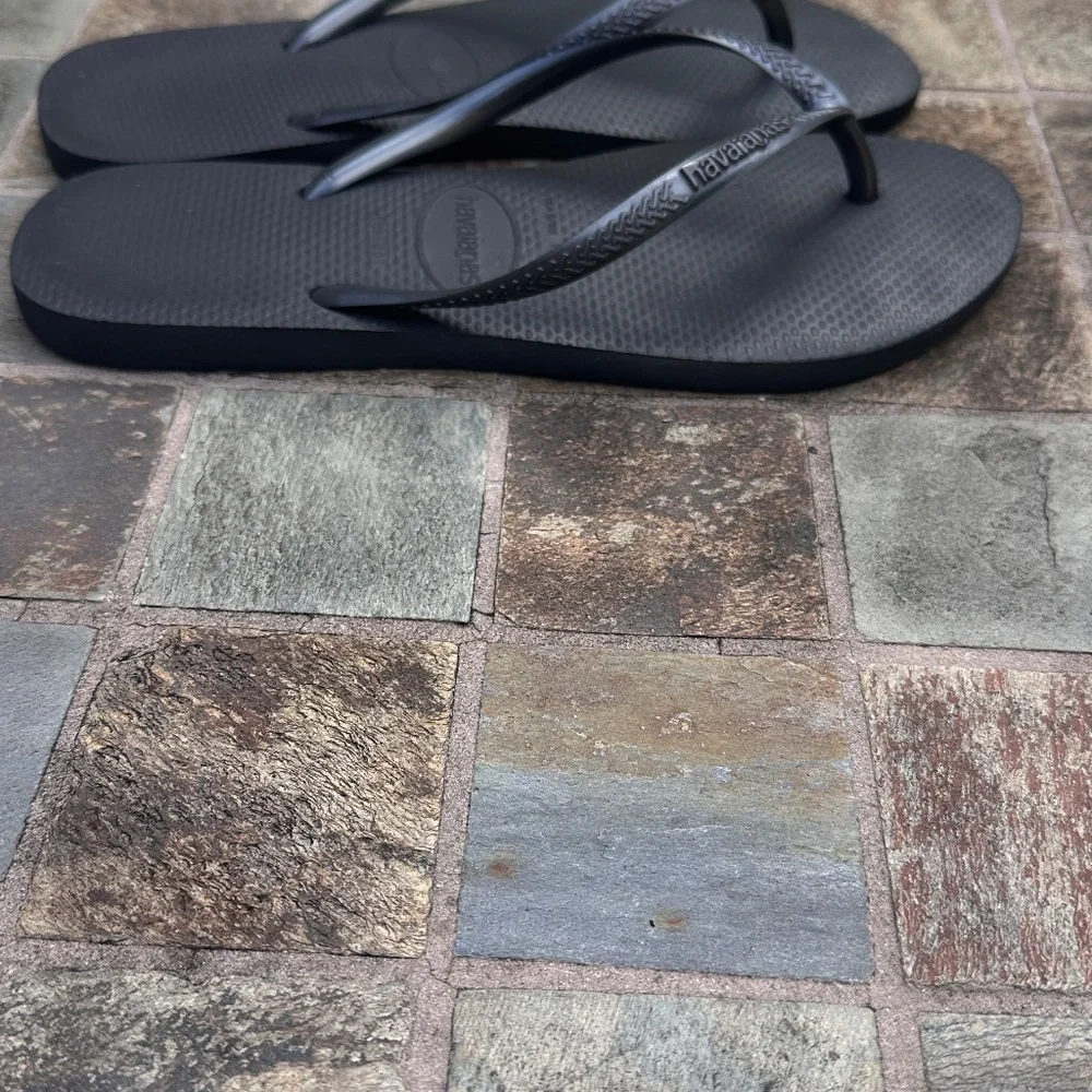 Havaiana Flip Flops Black Size 9 - Picture 3 of 6